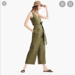 J. Crew Wide Leg Jumpsuit Olive Size 0